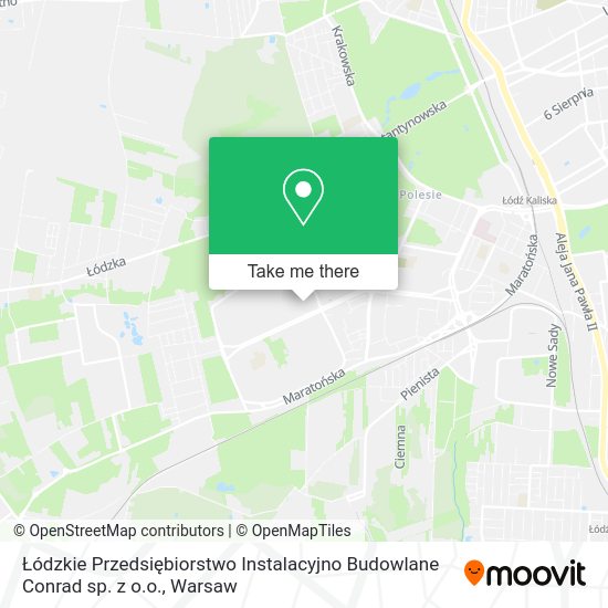 Карта Łódzkie Przedsiębiorstwo Instalacyjno Budowlane Conrad sp. z o.o.