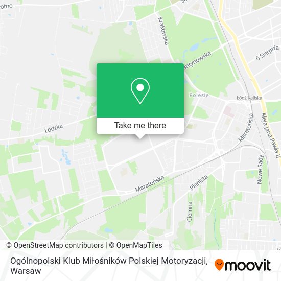 Карта Ogólnopolski Klub Miłośników Polskiej Motoryzacji