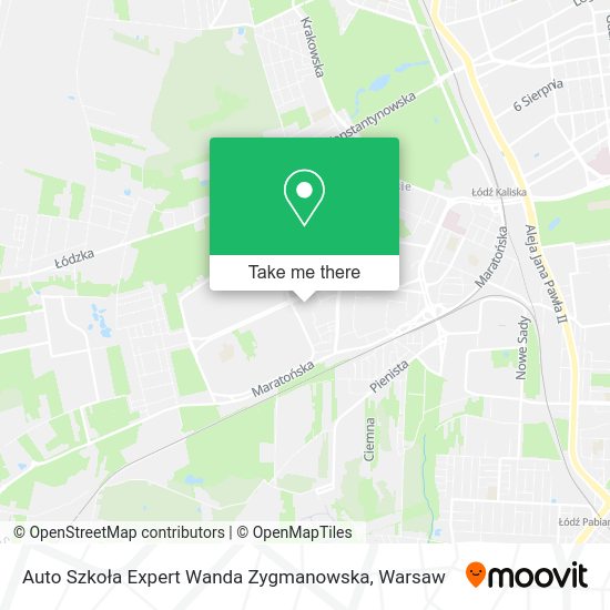 Auto Szkoła Expert Wanda Zygmanowska map