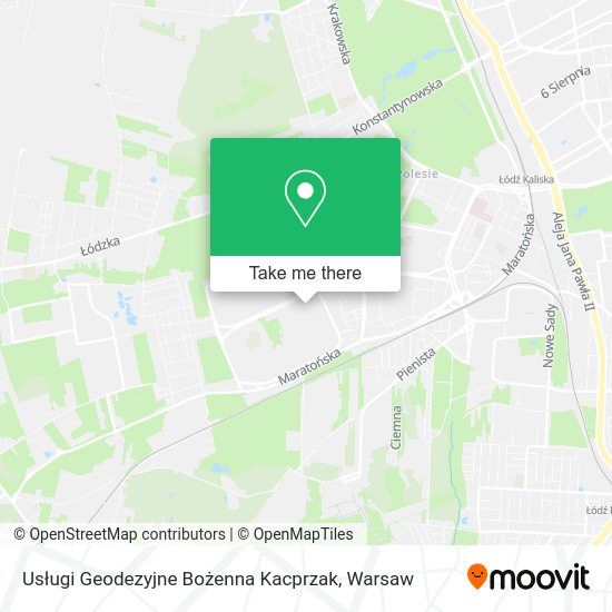 Карта Usługi Geodezyjne Bożenna Kacprzak