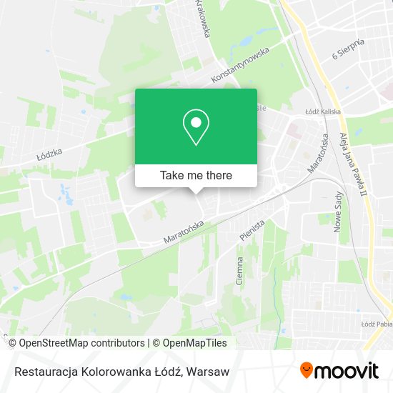 Restauracja Kolorowanka Łódź map