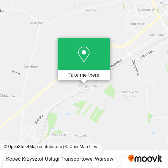 Kopeć Krzysztof Usługi Transportowe map