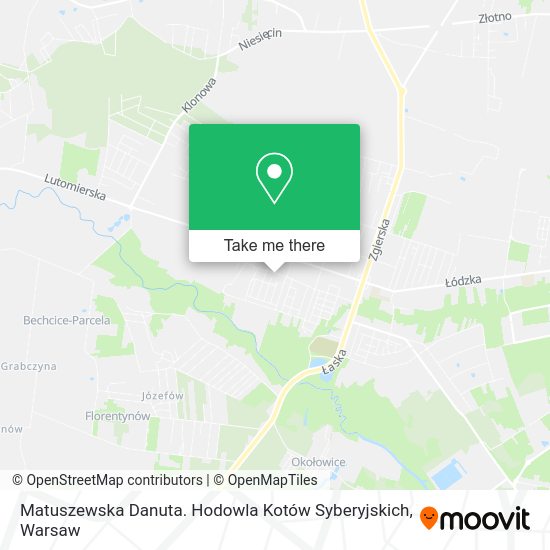 Matuszewska Danuta. Hodowla Kotów Syberyjskich map