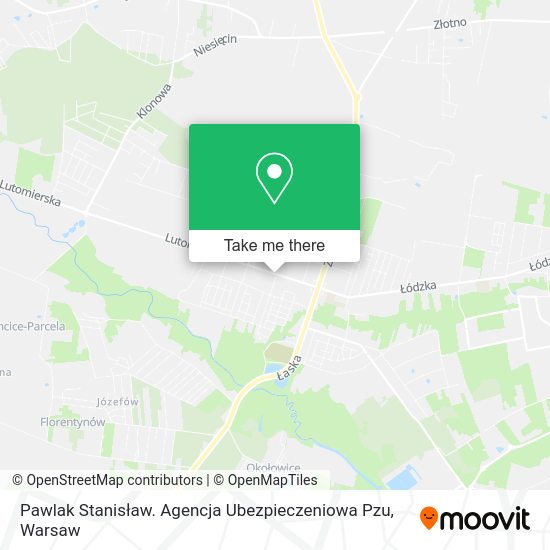 Pawlak Stanisław. Agencja Ubezpieczeniowa Pzu map