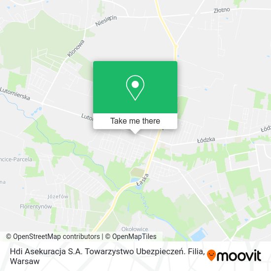 Hdi Asekuracja S.A. Towarzystwo Ubezpieczeń. Filia map