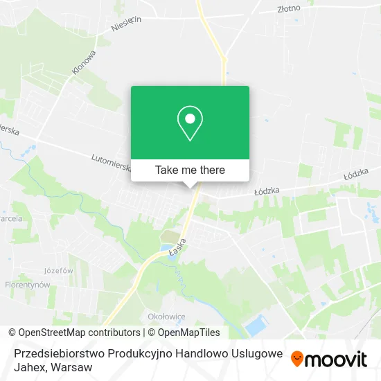 Карта Przedsiebiorstwo Produkcyjno Handlowo Uslugowe Jahex