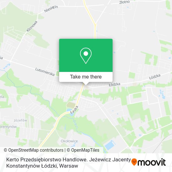 Kerto Przedsiębiorstwo Handlowe. Jeżewicz Jacenty Konstantynów Łódzki map