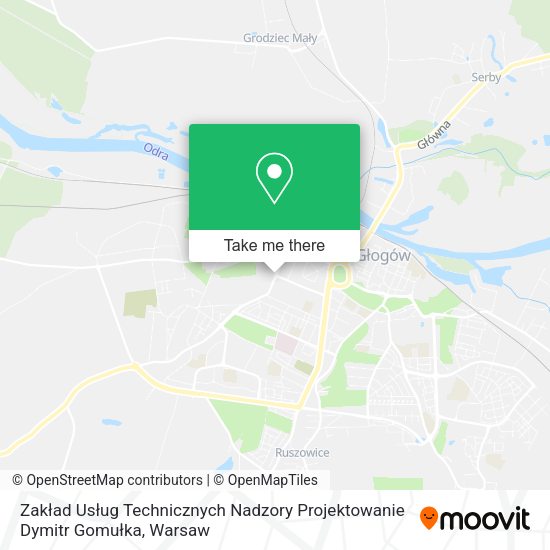 Zakład Usług Technicznych Nadzory Projektowanie Dymitr Gomułka map