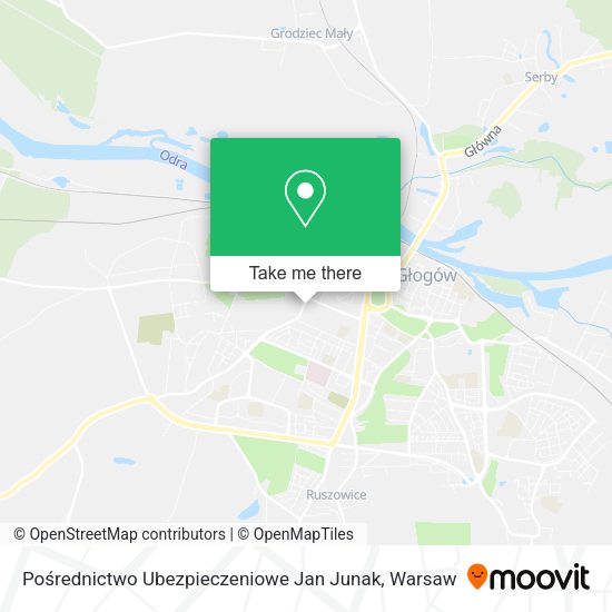 Pośrednictwo Ubezpieczeniowe Jan Junak map