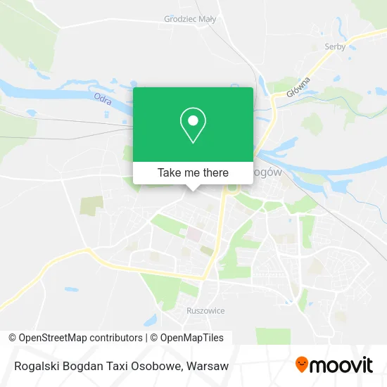 Карта Rogalski Bogdan Taxi Osobowe