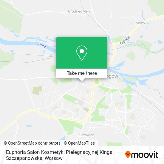 Euphoria Salon Kosmetyki Pielegnacyjnej Kinga Szczepanowska map