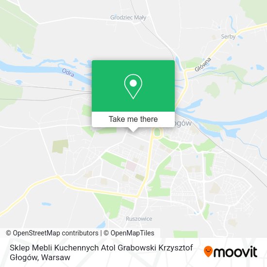 Sklep Mebli Kuchennych Atol Grabowski Krzysztof Głogów map