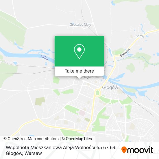 Wspólnota Mieszkaniowa Aleja Wolności 65 67 69 Głogów map