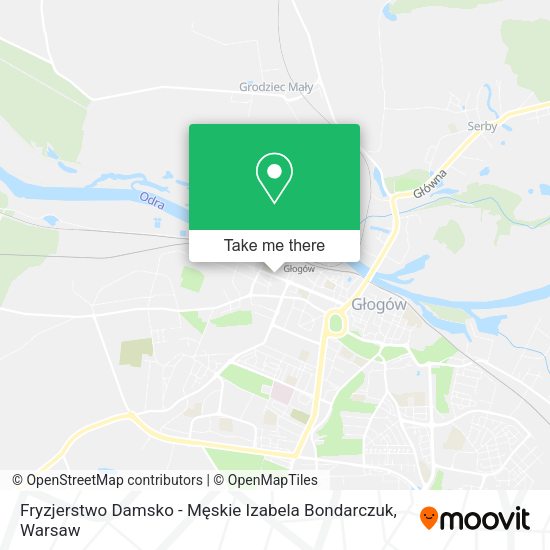 Карта Fryzjerstwo Damsko - Męskie Izabela Bondarczuk