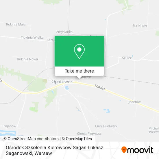 Карта Ośrodek Szkolenia Kierowców Sagan Łukasz Saganowski