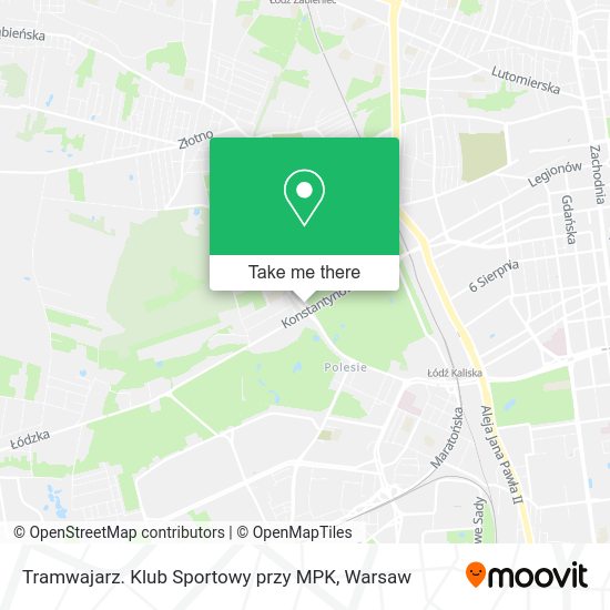 Tramwajarz. Klub Sportowy przy MPK map