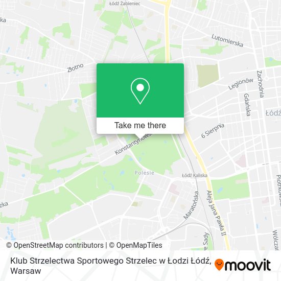 Klub Strzelectwa Sportowego Strzelec w Łodzi Łódź map