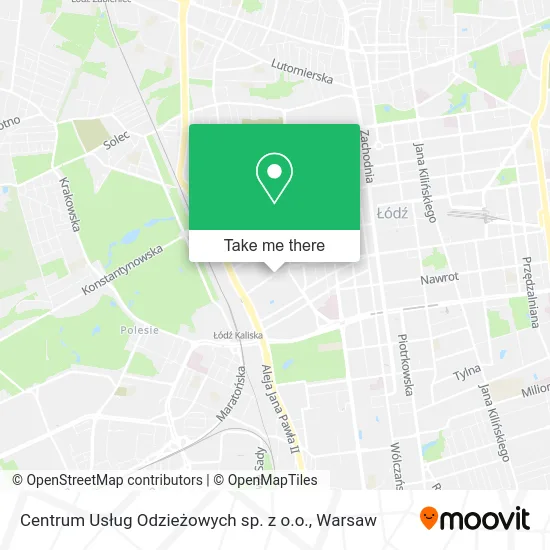 Карта Centrum Usług Odzieżowych sp. z o.o.
