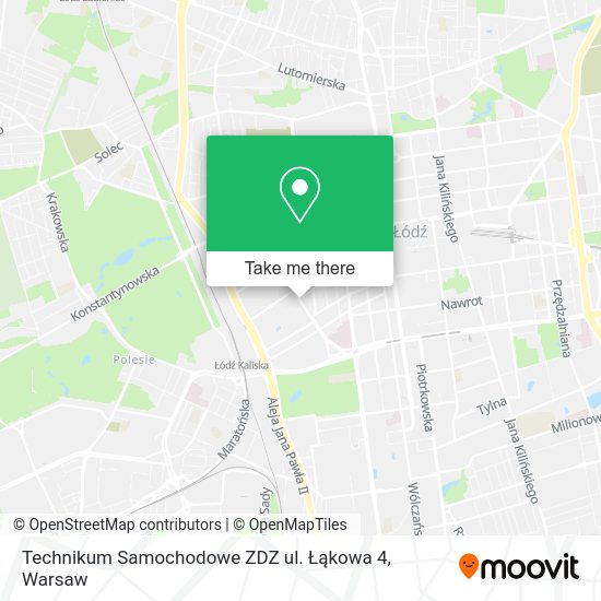 Technikum Samochodowe ZDZ ul. Łąkowa 4 map