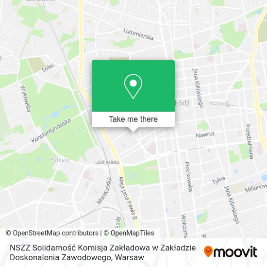 NSZZ Solidarność Komisja Zakładowa w Zakładzie Doskonalenia Zawodowego map