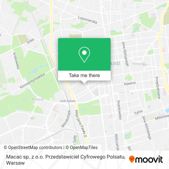 Карта Macac sp. z o.o. Przedstawiciel Cyfrowego Polsatu