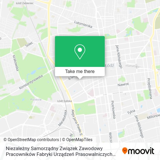 Niezależny Samorządny Związek Zawodowy Pracowników Fabryki Urządzeń Prasowalniczych Protomet map