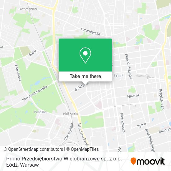 Primo Przedsiębiorstwo Wielobranżowe sp. z o.o. Łódź map