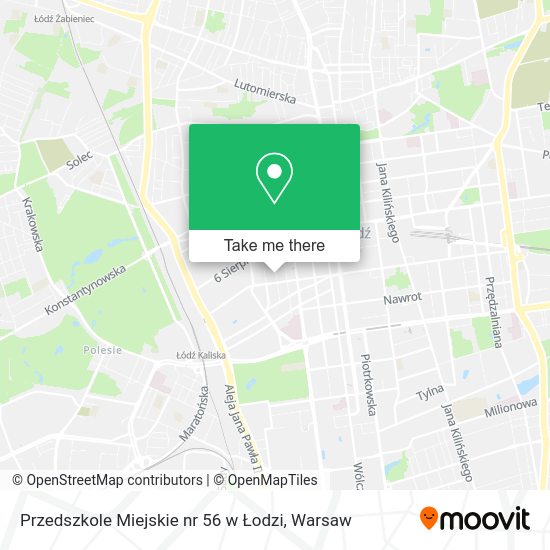 Przedszkole Miejskie nr 56 w Łodzi map