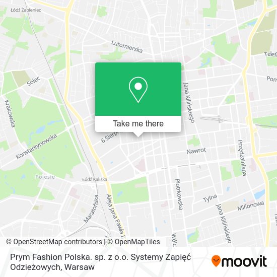 Prym Fashion Polska. sp. z o.o. Systemy Zapięć Odzieżowych map