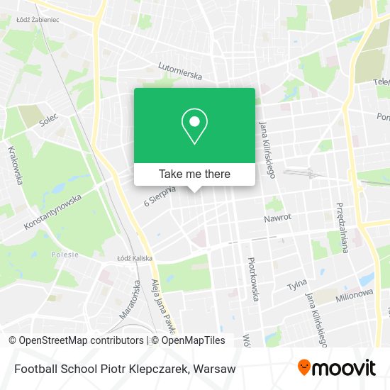 Football School Piotr Klepczarek map