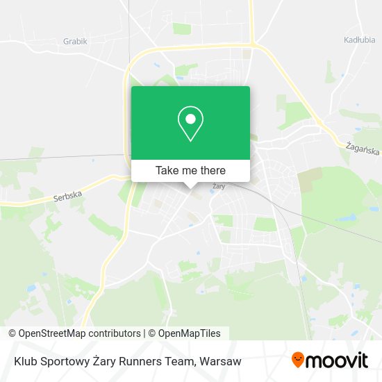 Klub Sportowy Żary Runners Team map