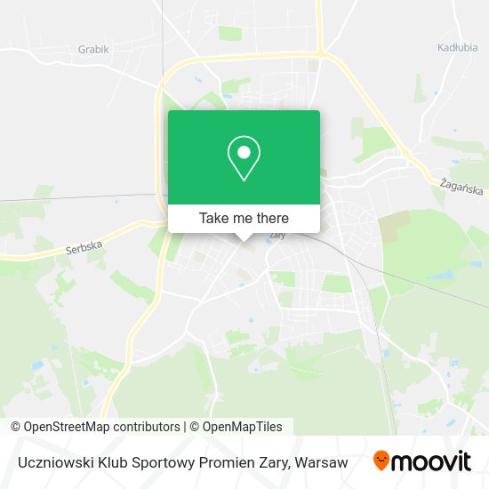 Карта Uczniowski Klub Sportowy Promien Zary