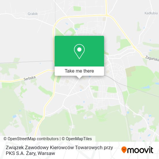 Związek Zawodowy Kierowców Towarowych przy PKS S.A. Żary map