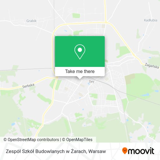 Zespół Szkół Budowlanych w Żarach map