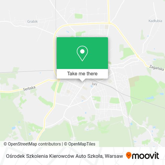 Карта Ośrodek Szkolenia Kierowców Auto Szkoła