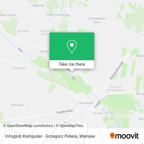 Infoglob Komputer - Grzegorz Petera map