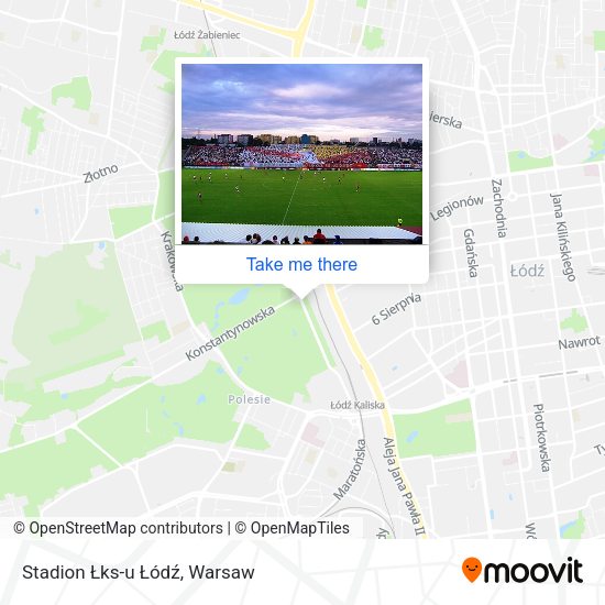 Stadion Łks-u Łódź map