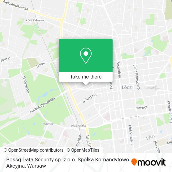 Bossg Data Security sp. z o.o. Spółka Komandytowo Akcyjna map