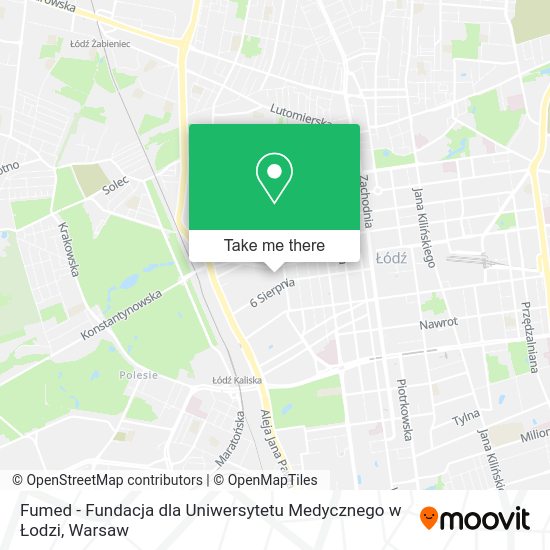 Fumed - Fundacja dla Uniwersytetu Medycznego w Łodzi map