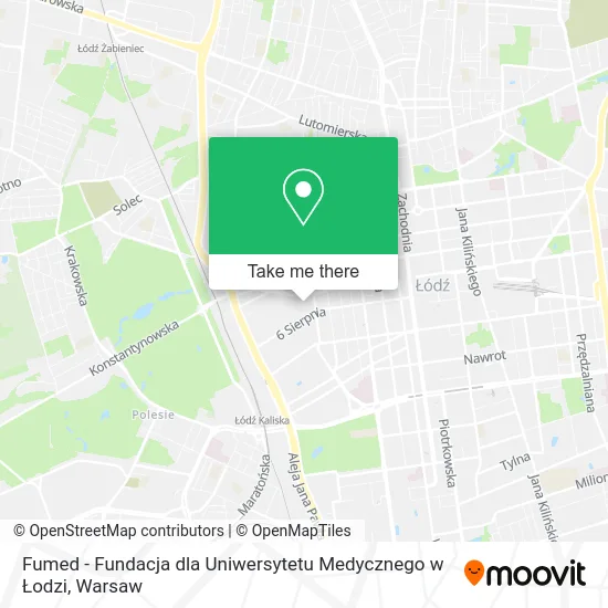 Fumed - Fundacja dla Uniwersytetu Medycznego w Łodzi map