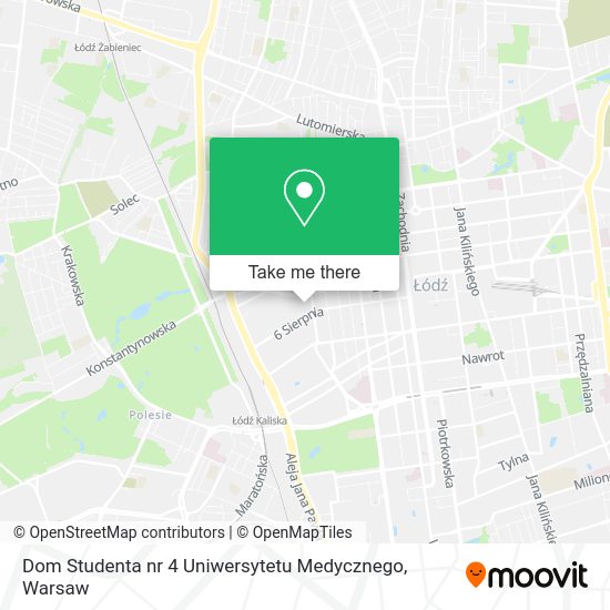 Dom Studenta nr 4 Uniwersytetu Medycznego map