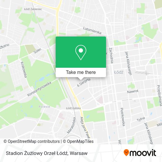 Stadion Żużlowy Orzeł Łódź map