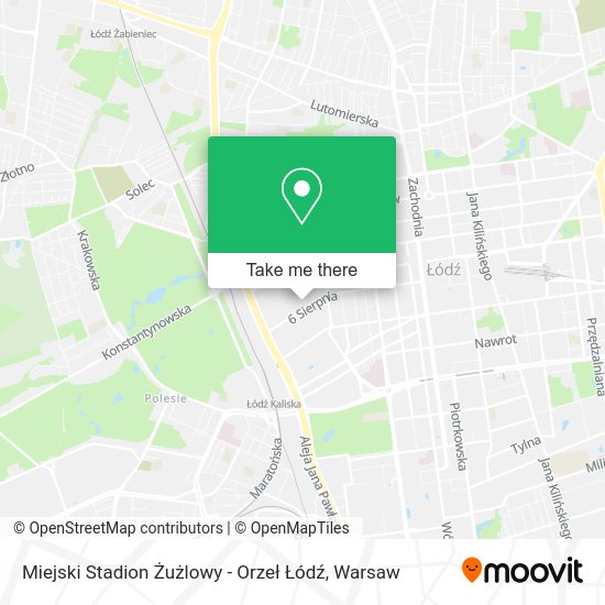 Miejski Stadion Żużlowy - Orzeł Łódź map