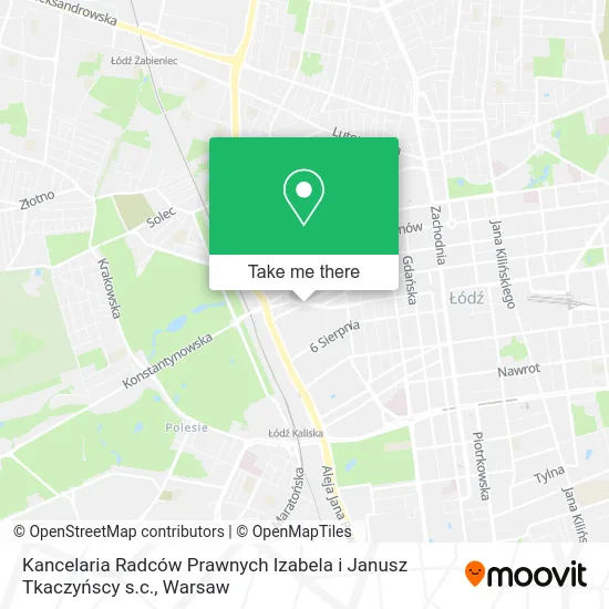 Карта Kancelaria Radców Prawnych Izabela i Janusz Tkaczyńscy s.c.
