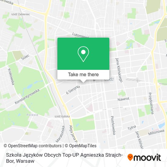 Szkoła Języków Obcych Top-UP Agnieszka Strajch-Bor map