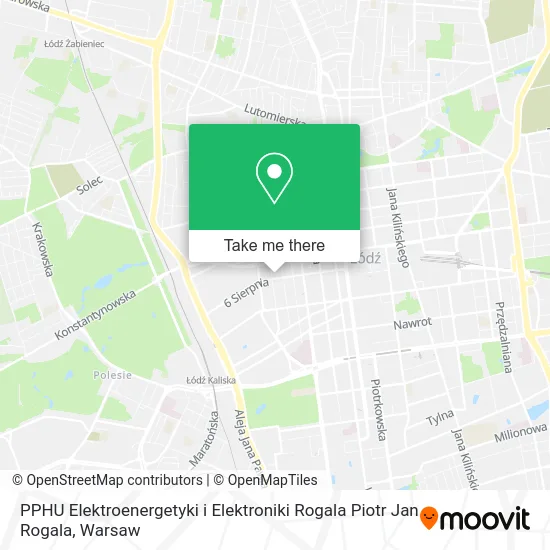 Карта PPHU Elektroenergetyki i Elektroniki Rogala Piotr Jan Rogala