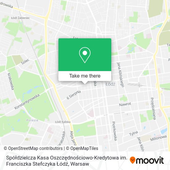 Spółdzielcza Kasa Oszczędnościowo-Kredytowa im. Franciszka Stefczyka Łódź map