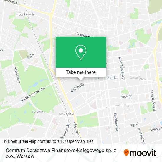 Карта Centrum Doradztwa Finansowo-Księgowego sp. z o.o.