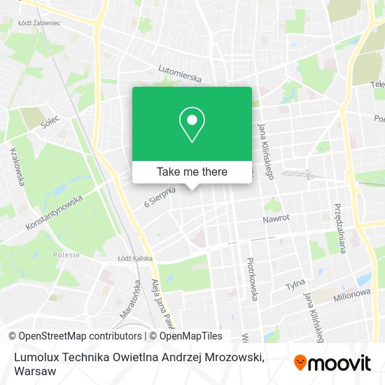 Lumolux Technika Owietlna Andrzej Mrozowski map