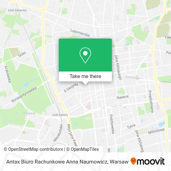 Карта Antax Biuro Rachunkowe Anna Naumowicz